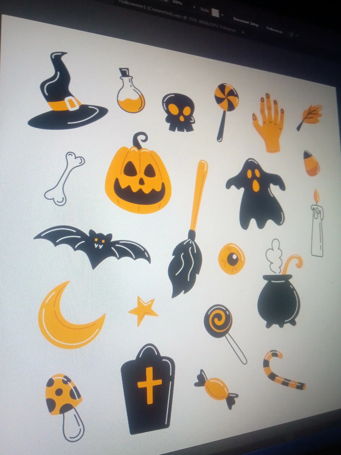 Сет стикеров на тему Холлоуина