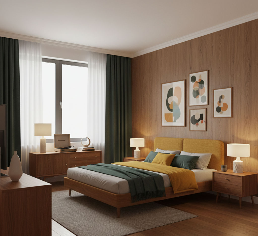 3D визуализация спальни