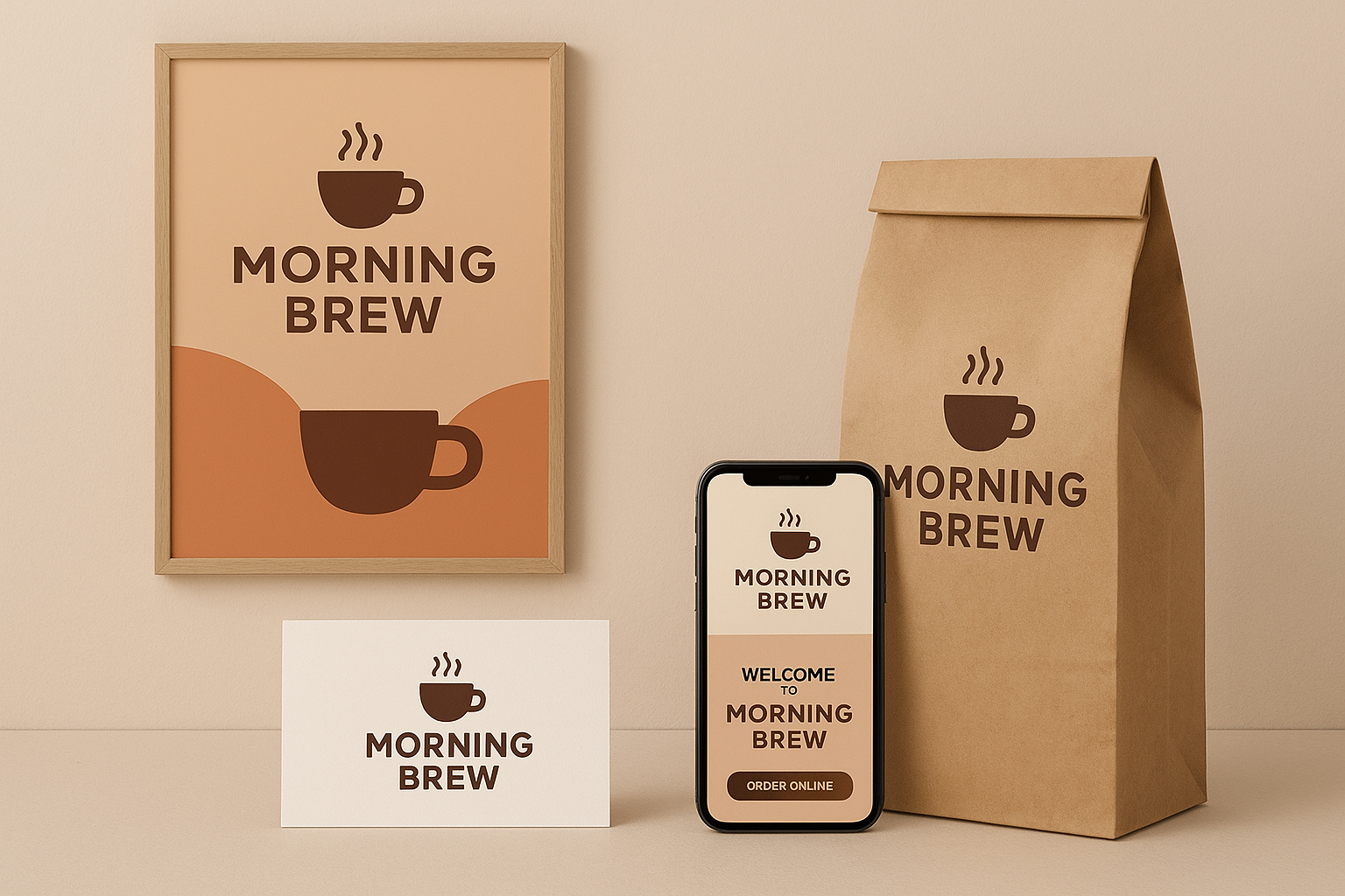 Визуальная айдентика для кофейни Morning