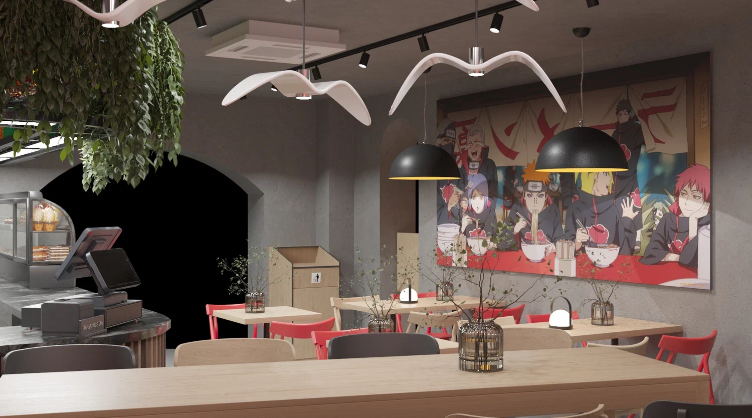 Дизайн проект кафе паназиатской кухни.