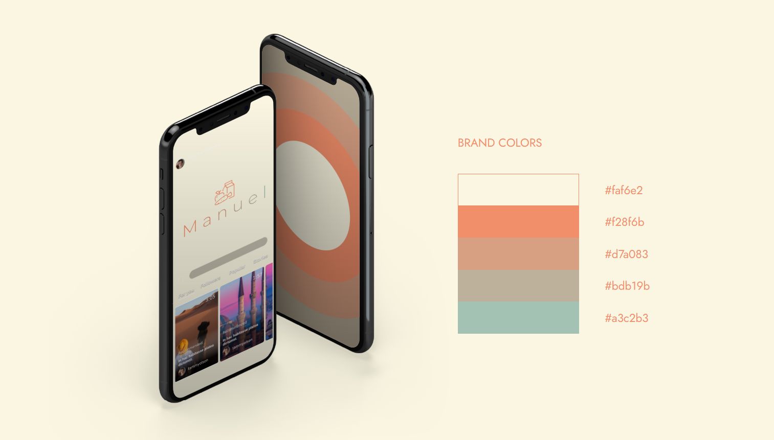 Айдентика для бренда эко продуктов "Manu