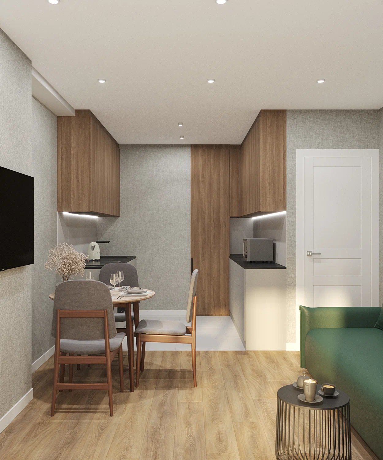 Дизайн проект 1к квартиры