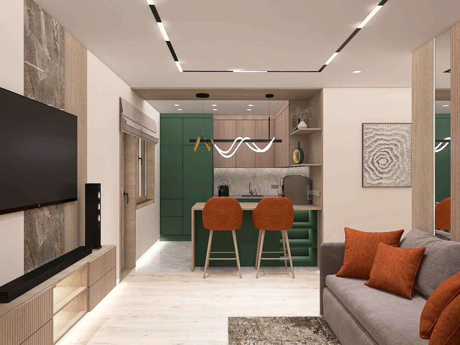 Планировка и визуализация квартиры.