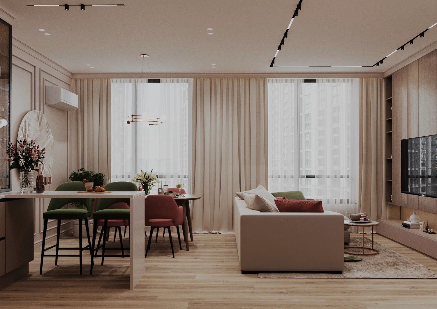 Квартира с яркими акцентами