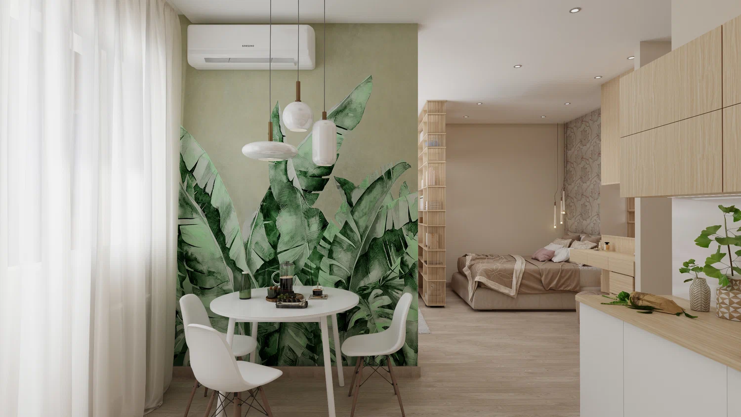 Дизайн проект 1-комнатной квартиры.