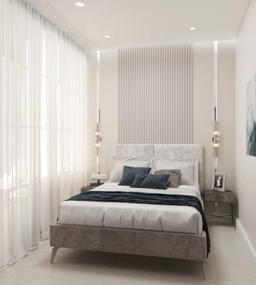 Спальная комната в квартире студии.