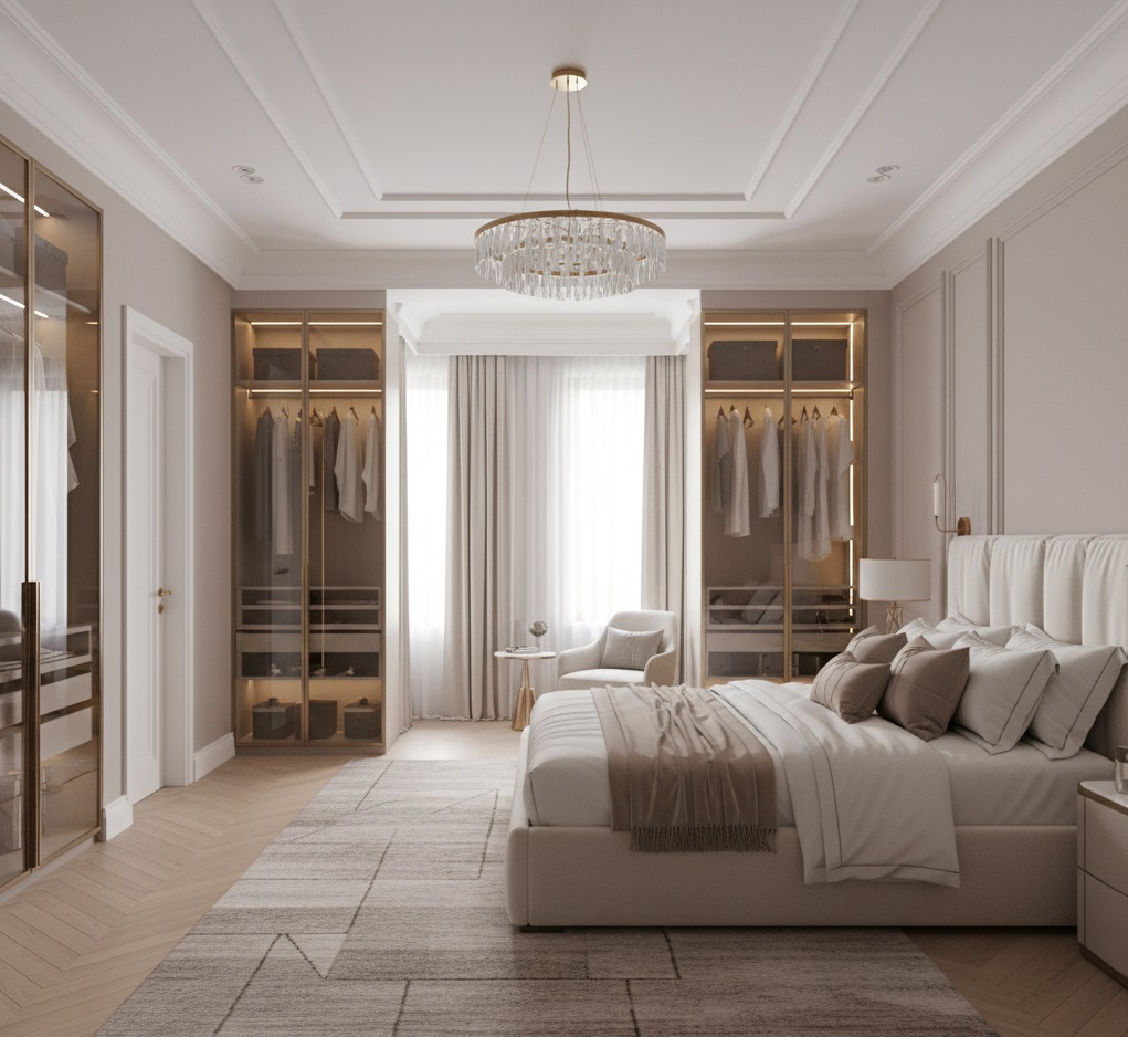 Интерьер мастер спальни