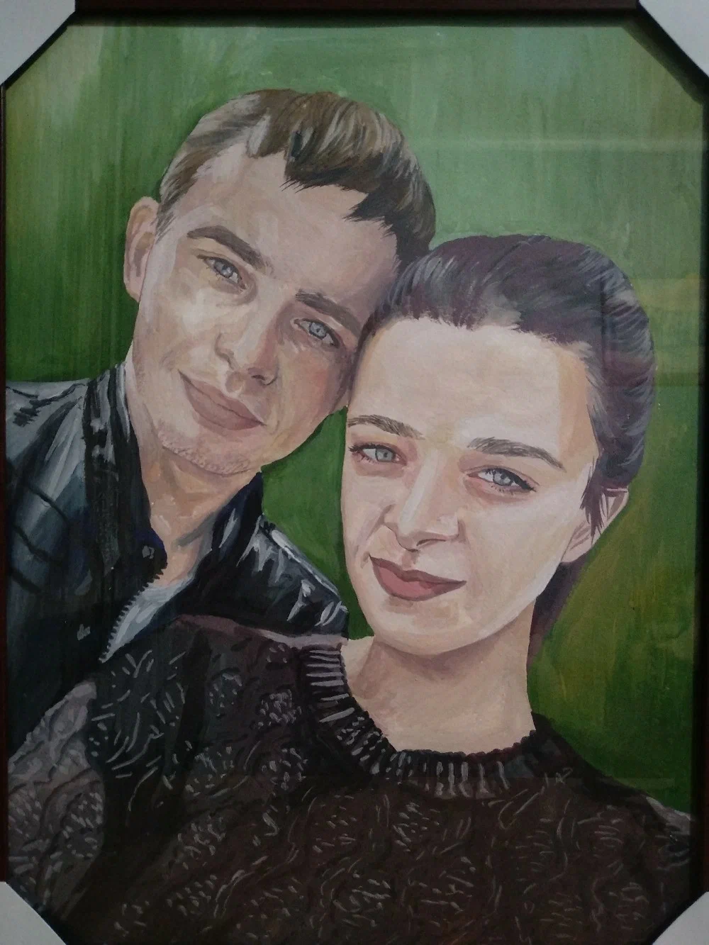 Портрет по фото / Гуашь