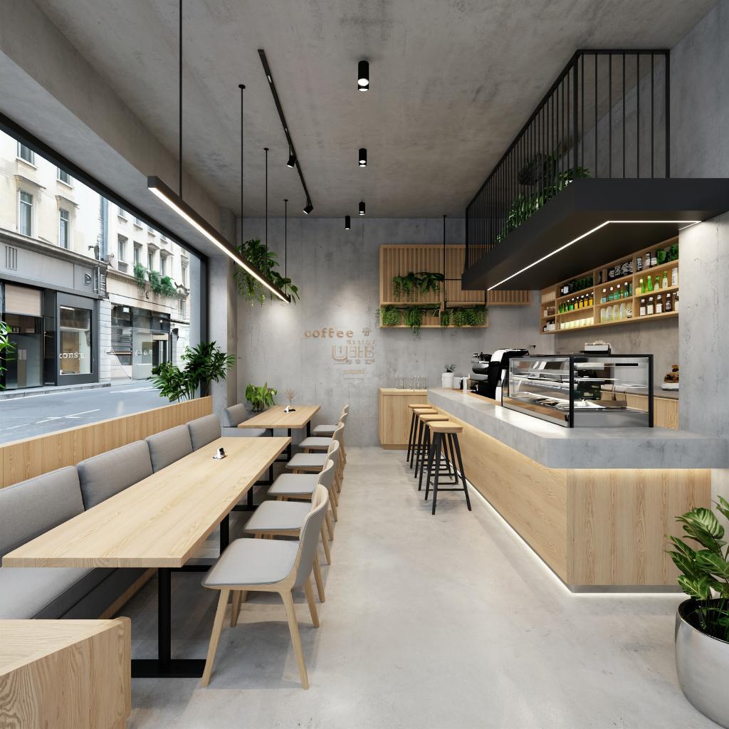 Современный дизайн кофейни
